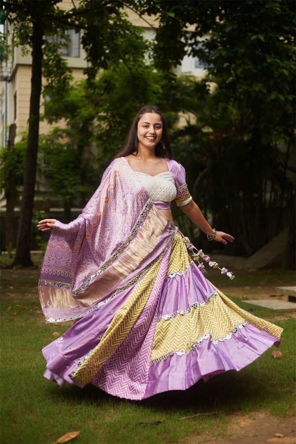 Lilac Gajji Silk