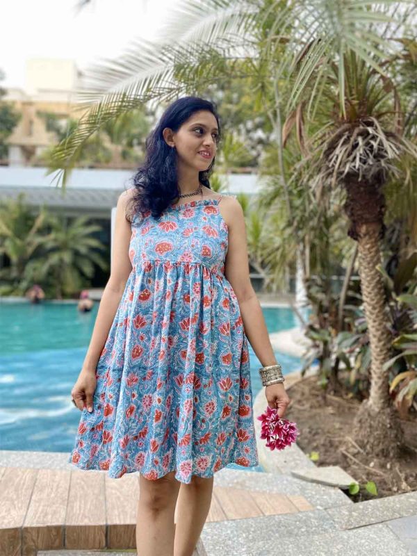 Blue Floral Dress