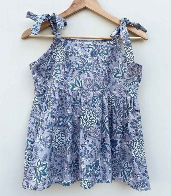 Blue Floral Short top