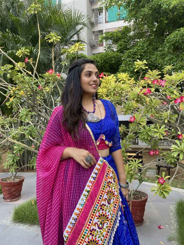 Blue Georgette Leheriya