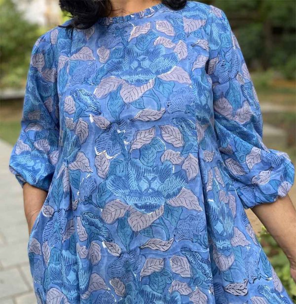 Blue High Neck Dress - Image 2