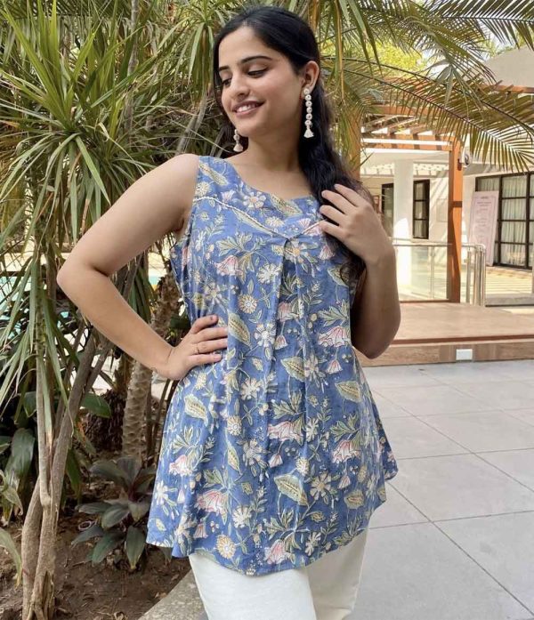 Blue short kurti