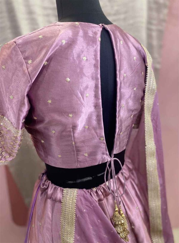 Lilac Gajji Silk Lehenga Choli - Image 3