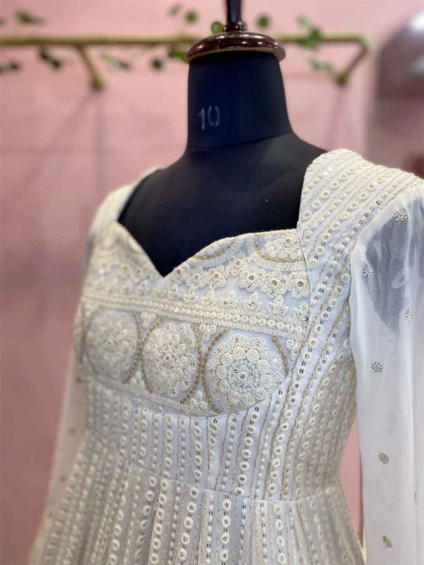 Lucknowi Georgette Gown - Image 3