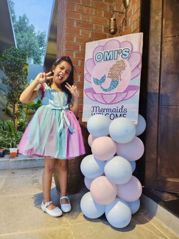 Mermaid theme party frock