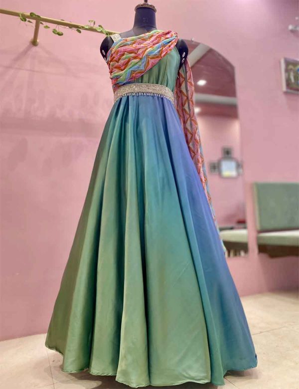 Ombre Silk Gown