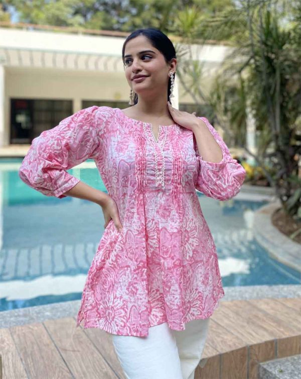 Pink Short Kurti