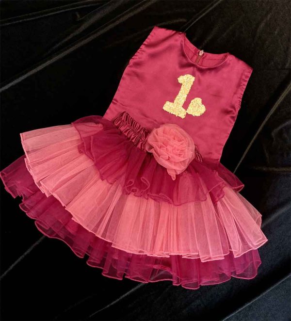 Satin Top with Tiered Tutu Skirt - Image 2