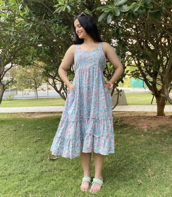 Sky Blue Strap Dress