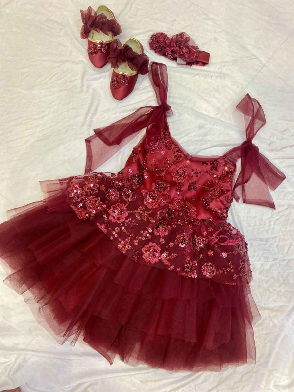 Soft Net handwork embroidered frock - Image 2