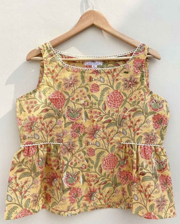 Yellow floral top